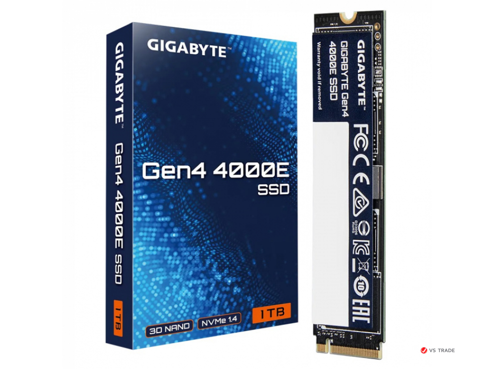 Твердотельный накопитель Gigabyte G440E1TB, Gen4 4000E SSD, Read up to 4000, Write up to 3900, M.2 2280
