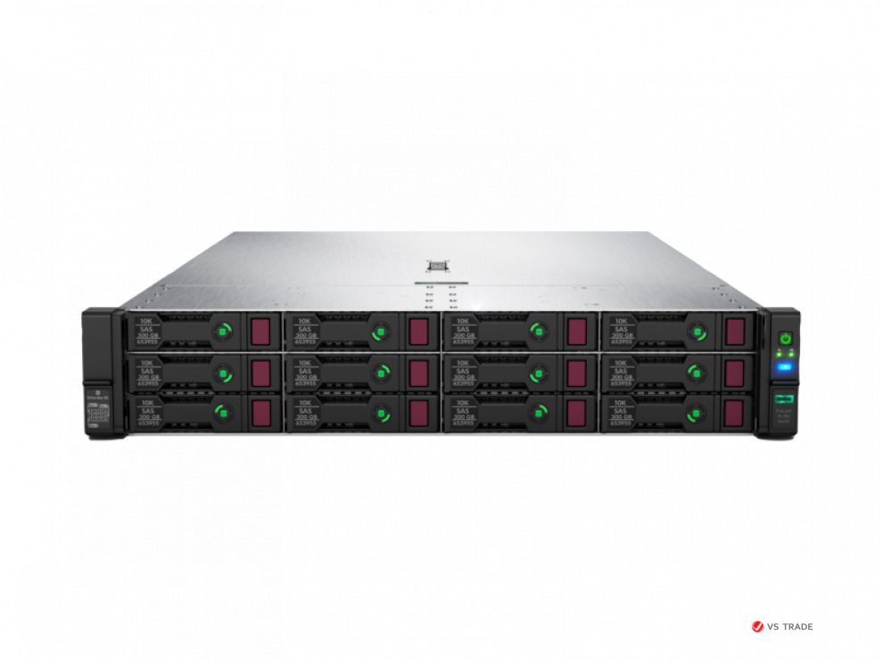 Сервер HPE ProLiant DL380 Gen10 4214 2.2GHz 12-core 1P 16GB-R P816i-a 12LFF 800W PS Server, P02468-B21