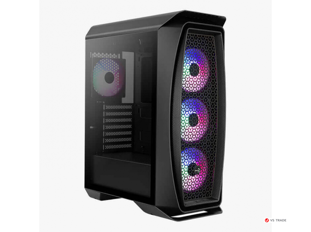 Компьютерный корпус без БП, Aerocool, Aero One Frost-G-BK-v1, ATX/Micro ATX, USB 2*3.0, HD-Audio+Mic, Кулер 4*12см Frost