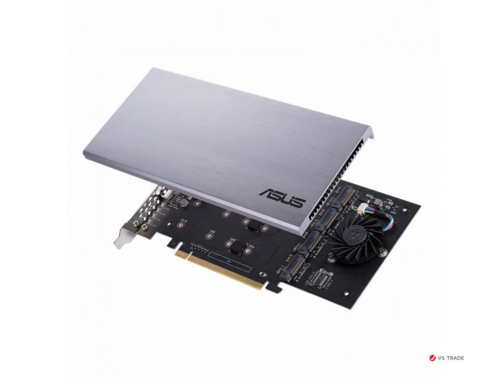 Карта расширения ASUS HYPER M.2 X16 CARD V2 ASUS, 4 x M.2 Key M, type 2242/2260/2280/22110, PCI Express x16 3.0