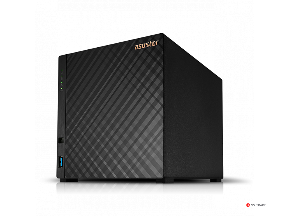 Сетевое хранилище ASUSTOR AS1104T,  4 Bay NAS,  Quad-Core 1.4GHz CPU, 2.5GbE Port, 1GB DDR4, 4 x SATA3 6Gb/s; 3.5quot; HDD