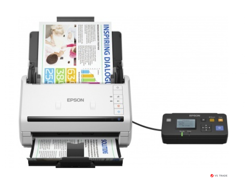 Сканер Epson WorkForce DS-530N, A4, 600 x 600 dpi, USB, Ethernet 10/100 Base Tx, B11B226401BT