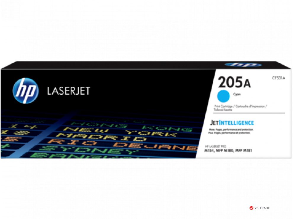 Картридж лазерный HP CF531A, LaserJet 205A, голубой