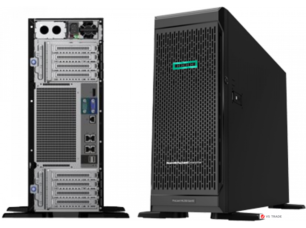 Сервер HPE P11051-421 ML350 Gen10 (1xXeon4210(10C-2.2G)/ 1x16GB 1R/ 8 SFF SC/ P408i-a 2GB Batt/ 4x1GbE/ 1x800Wp/ 3yw)