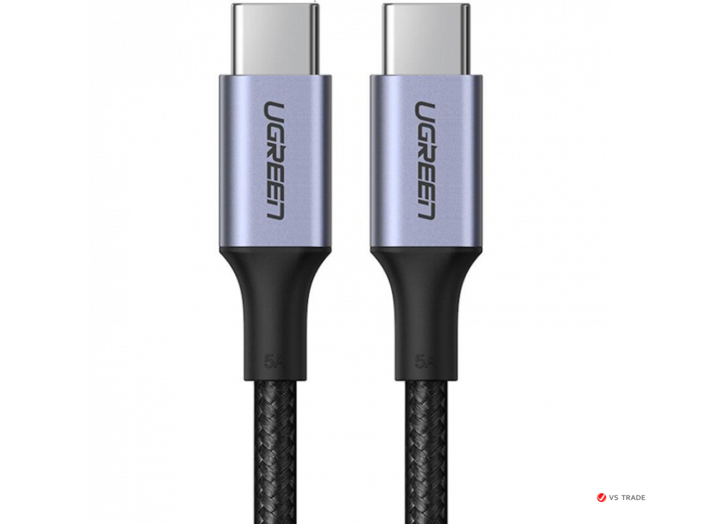 Кабель UGREEN US316 USB C - USB C 480Mbps 5A QC4.0/PD3.0 100W 1m (70427)