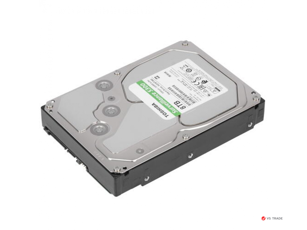 Жесткий диск Toshiba Surveillance S300 8Tb, HDD, 3.5", 7200rpm, 256MB, SATA III 6Gb/s, HDWT380UZSVA