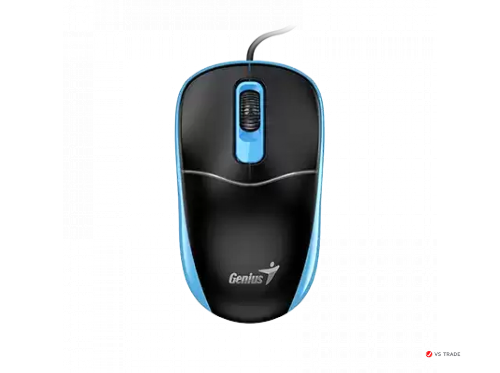 Беспроводная мышь Genius NX-7123 BLK+Blue 2.4Ghz/1200dpi/Copilot/31030043401