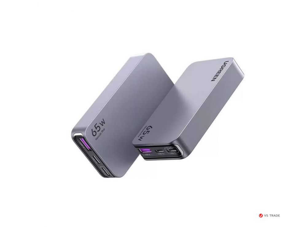 Зарядное устройство Ugreen X753 25356 Ultra-Slim 65W  GaN USB-A+2*USB-C