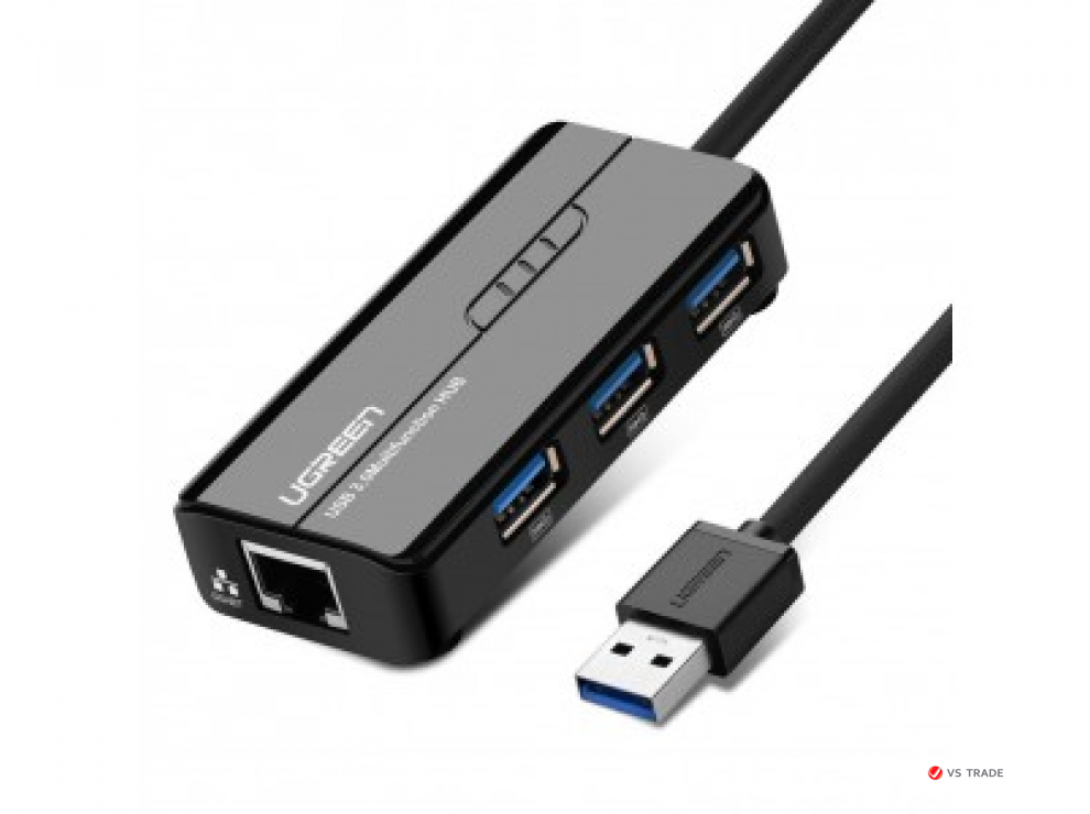 Конвертер сигнала UGREEN 20265 USB 3.0 Hub with Gigabit Ethernet Adapter