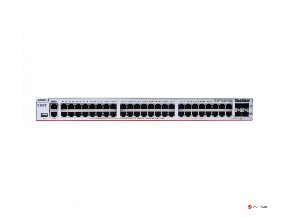 Коммутатор Ruijie RG-S5760C-48GT4XS-X L3 Managed (48 x 10/100/1000BASE-T, 4 x 1G/10G SFP+, 2 EMPTY power module slots)