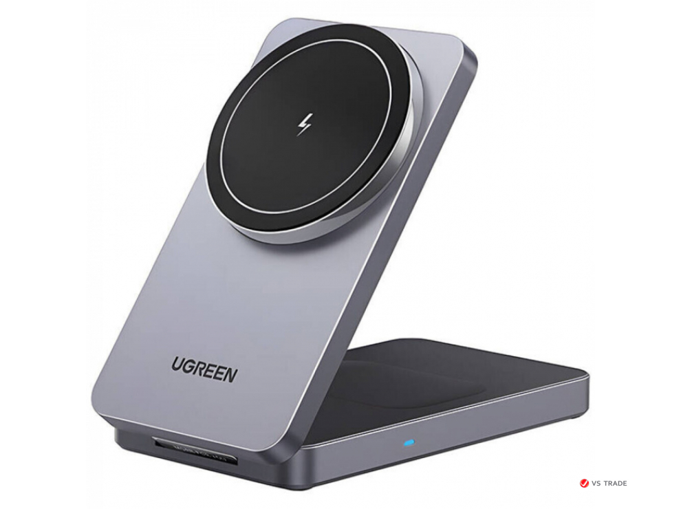 Беспроводная зарядка Ugreen W528 45056 2-in-1/15W Magnetic Wireless Charger for Apple Iphone/AirPods