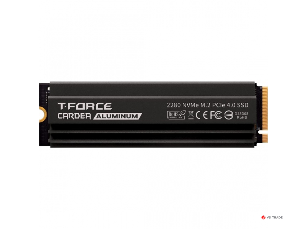 Твердотельный накопитель SSD T-FORCE M.2-2280 PCI-E Gen4x4 A440 PRO 1TB RETAIL W/HEAT SINK TM8FPR001T0C128