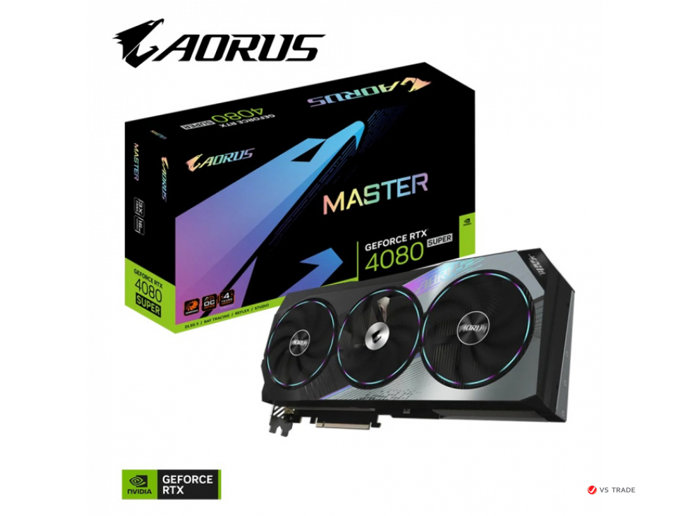 Видеокарта Gigabyte AORUS GeForce RTX 4080 SUPER XTREME ICE 16G, 16Gb GDDR6X, 256Bit, DP, HDMI, BOX