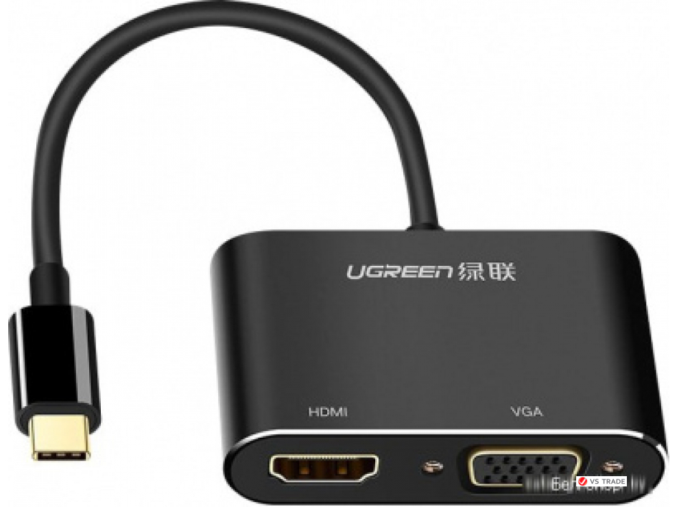 Конвертер Ugreen CM162 USB-C To HDMI+VGA Converter With PD. 50505