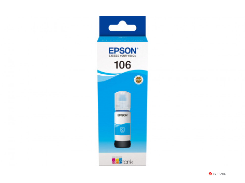 Картридж Epson C13T00R240 106 EcoTank CY Ink Bottle