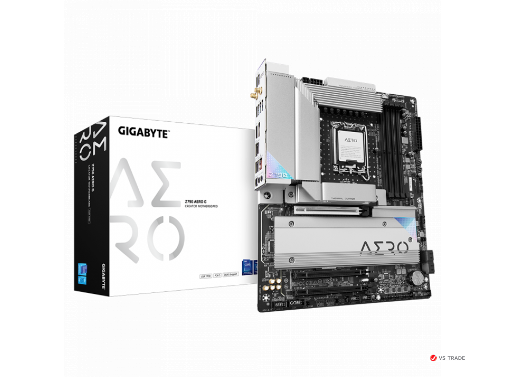 Сист.плата GIGABYTE Z790 AERO G, Z790, 1700, 4xDIMM DDR5, 3xPCI-E x16, 5xM.2, 4xSATA, HDMI, DP, LAN, BOX