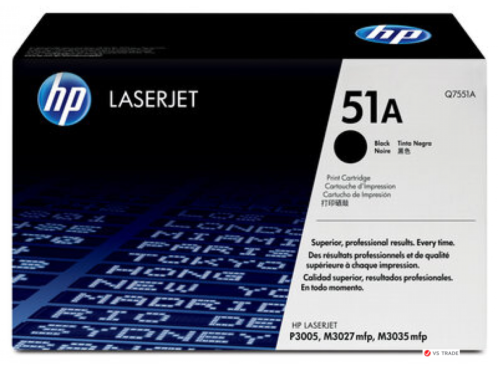 Картридж лазерный HP Q7551A, Черный, На 6500 страниц для HP LJ P3005, M3027mfp, M3035mfp
