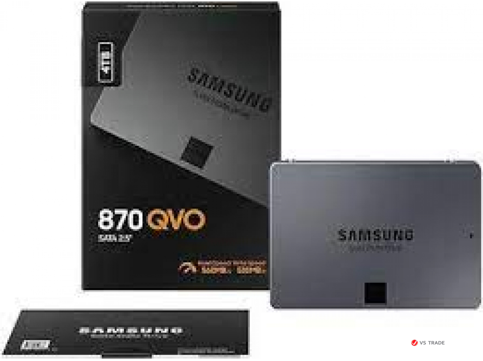 Твердотельный накопитель SSD Samsung 870 EVO, MZ-77Q4T0BW, 4Tb ГБ, 2.5quot; SATA III, чтение: 560 МБ/с, запись: 530 МБ/с,TLC
