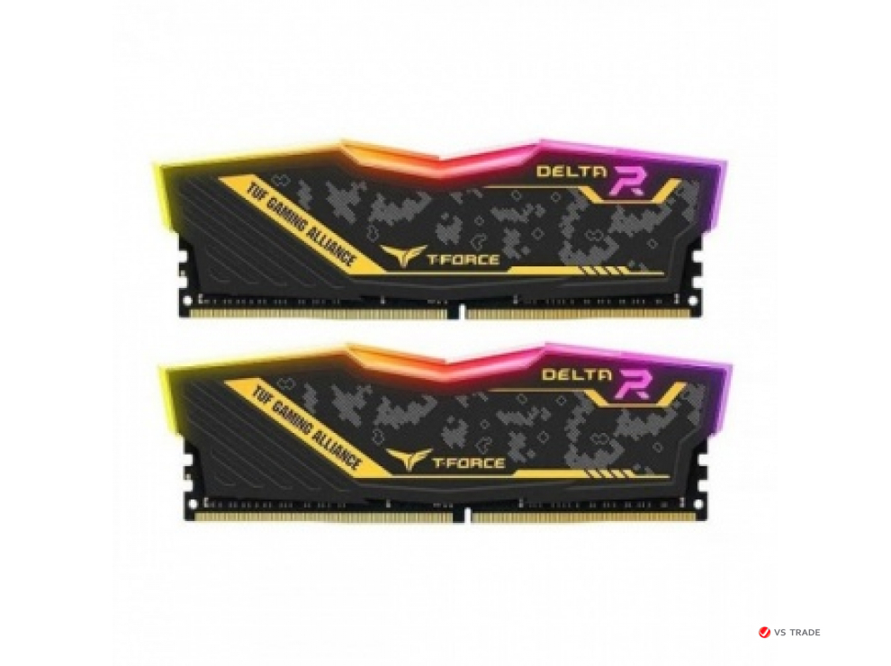 ОЗУ Team DELTA R TUF RGB YELLOW 16Gb(8x2)/3200MHz CL18, 1.35V, TF9D416G3200HC16FDC01