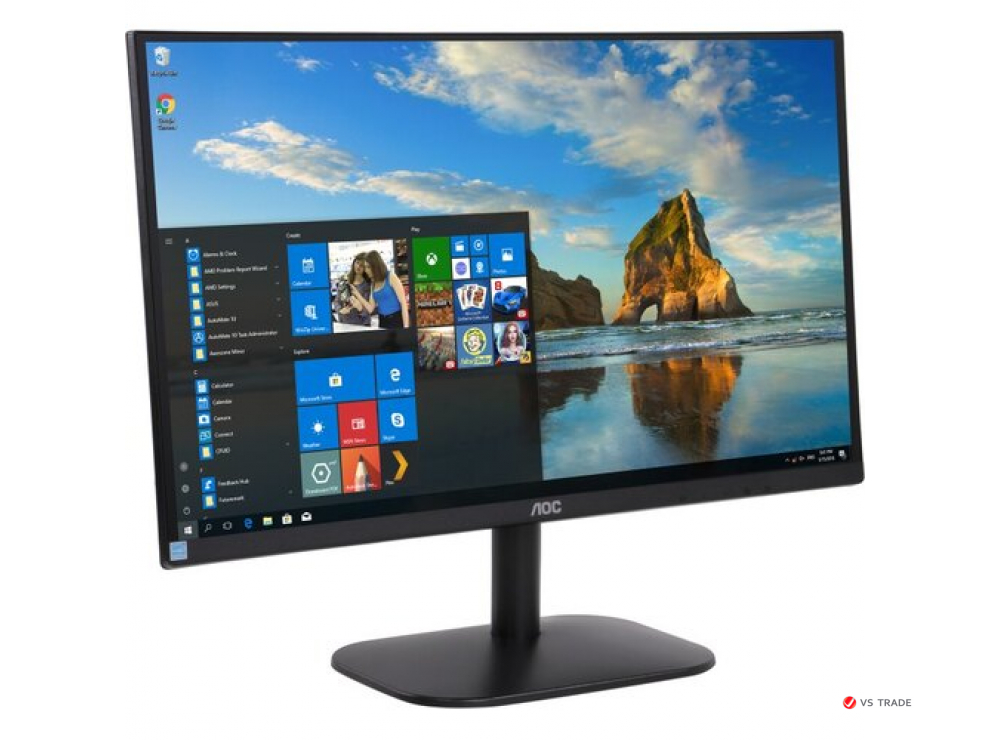 Монитор AOC 24B2XH IPS,23,8",16:9 FHD(1920x1080x75 Hz),250cd/m2,1000:1,20M:1,178/178,4ms,VGA,HDMI,Black