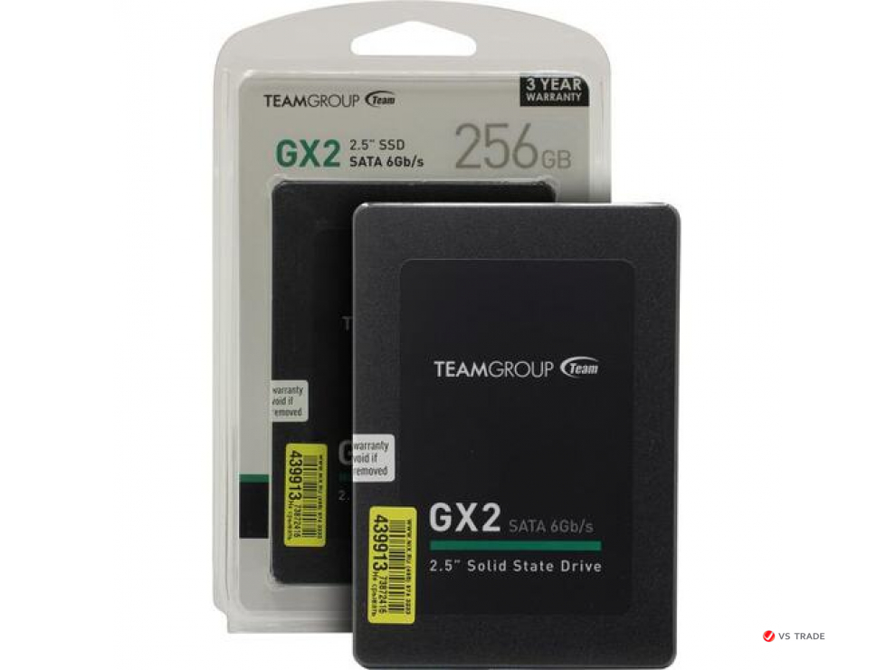 SSD-накопитель Team Group GX2 256Gb, 2.5" 7mm, SATA-III 6Gb/s, T253X2256G0C101
