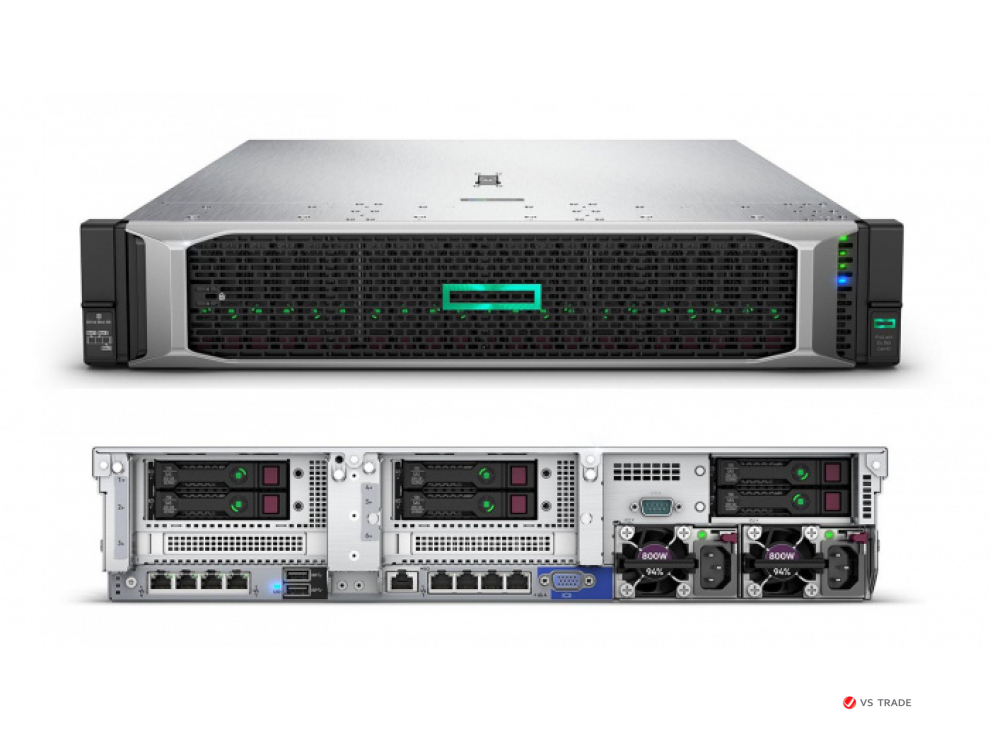 Сервер HPE DL380 Gen10 P56959-B21 (1xXeon4208(8C-2.1G)/ 1x32GB 2R/ 8 SFF BC/ MR416i-a/ 4x1GbE/ 1x800Wp/3yw)