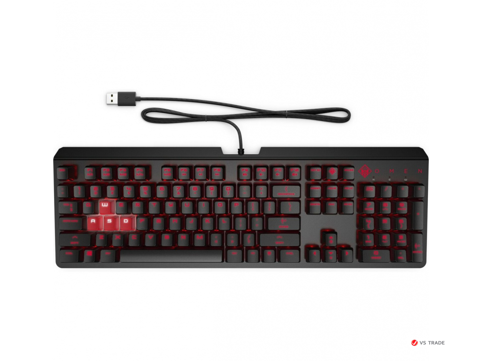 Клавиатура игровая HP OMEN Encoder 6YW76AA, красная