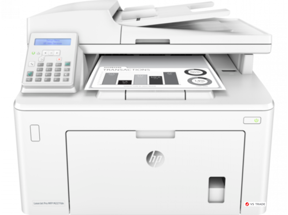 МФУ HP LaserJet Pro MFP M227fdn G3Q79A_Z, Печать 1200x1200 т/д, копирование 600x600 т/д, сканирование, USB 2.0, Ethernet