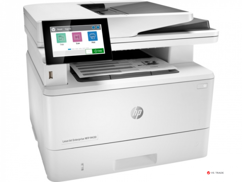 МФУ лазерное монохромное  HP LJ Ent M430f 3PZ55A, A4, 38 стр/мин, 2ГБ, ADF, Ethernet, USB 2.0