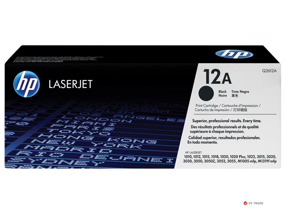 Картридж HP Q2612A, Черный