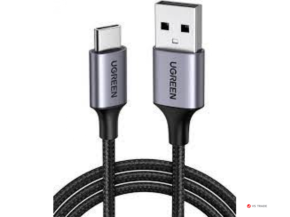 Кабель UGREEN US288 USB-A 2.0 to USB-C Cable Nickel Plating Aluminum Braid 3m (Space Gray), 60408