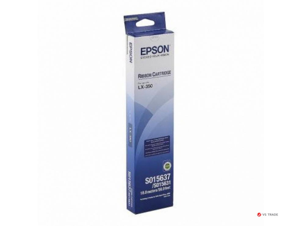 Черный риббон-картридж Epson RIBBON LX-350/LX300 EU, C13S015637