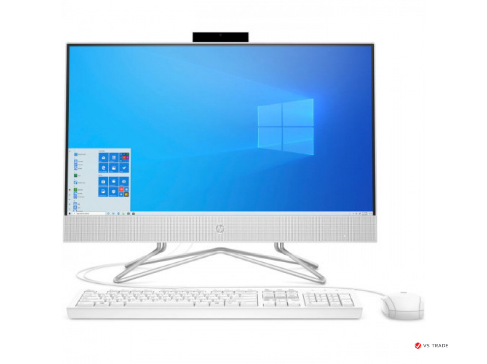 Моноблок HP All-in-One 24-df1079ur,i3-1125G4,8GB 3200,256GB NVMe amp; 1TB 7200,IntGfx,23.8 FHD IPS,DOS,White,HD Cam,1yw