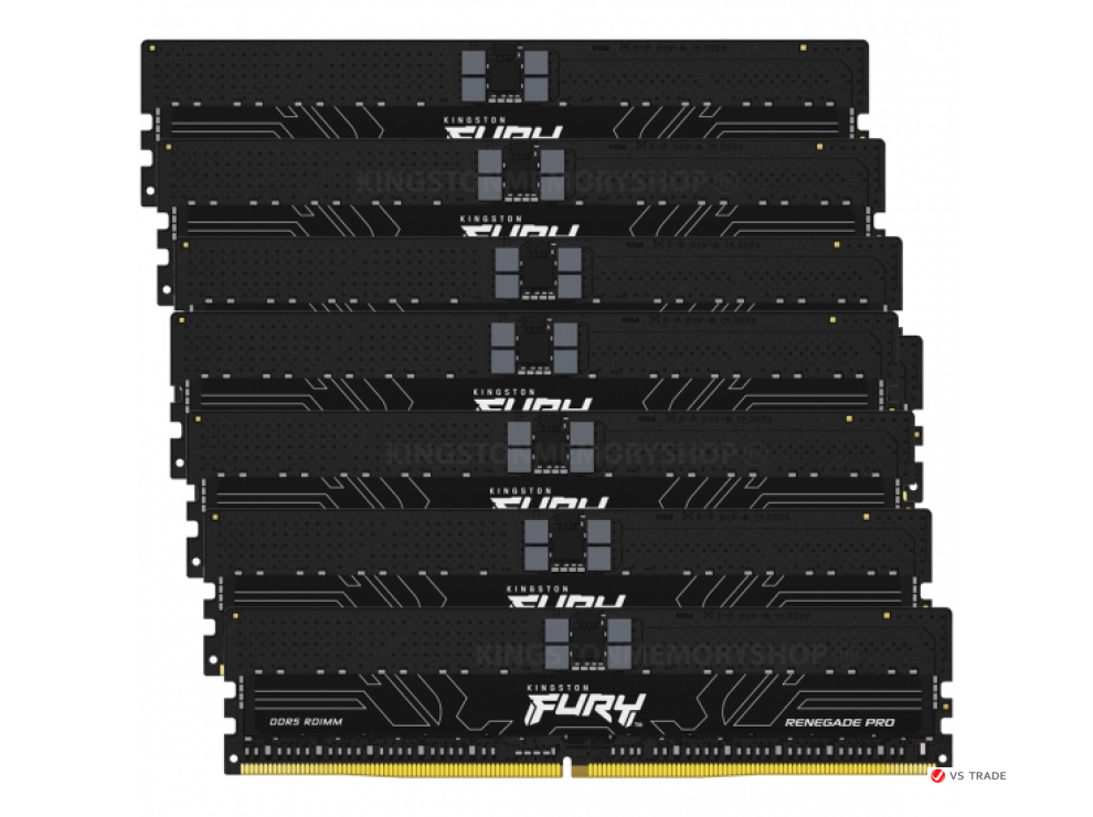 ОЗУ Kingston Fury Renegade Pro RDIMM Black EXPO, 256Gb (8x32Gb), ECC DIMM DDR5, CL28, 5600Mt/S, KF556R28RBE2K8-256
