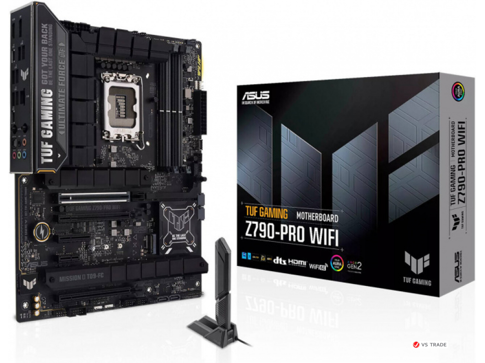 Сист. плата ASUS TUF GAMING Z790-PRO WIFI Z790 1700 4xDDR5 3xPCI-Ex16 PCI-Ex4 PCI-Ex1 4xM.2,4xSATA DP HDMI 2.5GbLAN