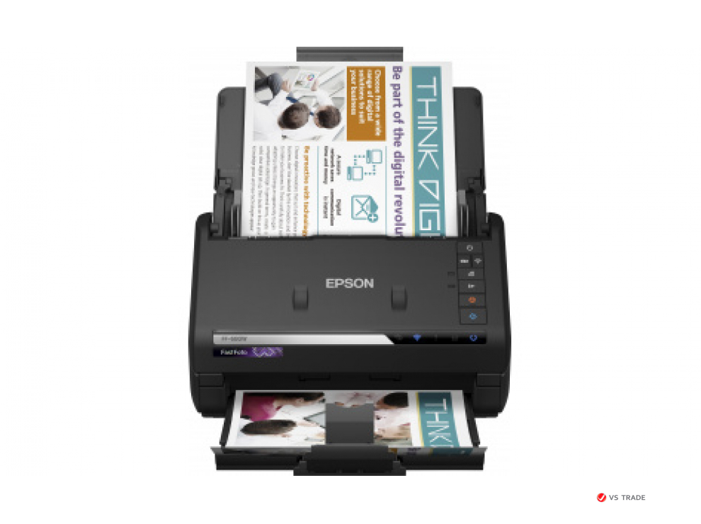 Сканер Epson FastFoto FF-680W (EMEA), B11B237401, A4, 600x600, 48/24-bit, 80 фото 10х15/мин, USB2.0, Wi-Fi