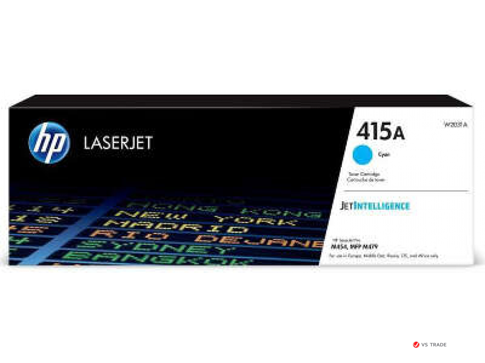 Оригинальный лазерный картридж HP W2031A LaserJet 415A, голубой, 2100 стр.