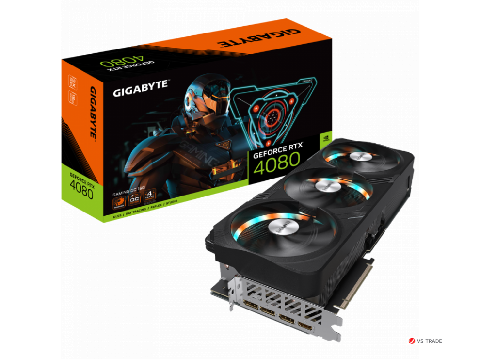 Видеокарта Gigabyte GV-N5080GAMING OC-16GD, RTX 5080 GAMING OC, 16G GDDR7, 256bit, HDMI, DP, BOX