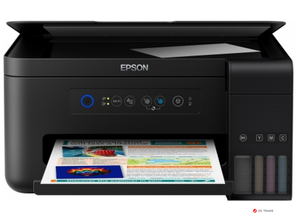 МФУ Epson L4150 C11CG25403, A4, принтер 5760x1440dpi, копир 1200x2400dpi, сканер 1200x2400dpi, USB