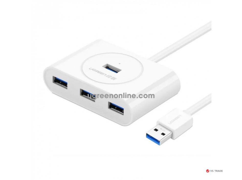 HUB UGREEN CR113 USB 3.0 Hub  1m (White)