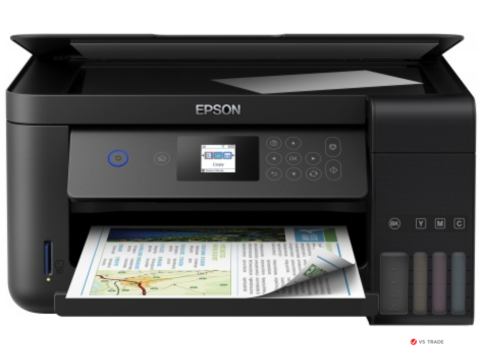 МФУ Epson L4160 C11CG23403, A4, принтер 5760x1440dpi, копир 1200x2400dpi, сканер 1200x2400dpi, USB