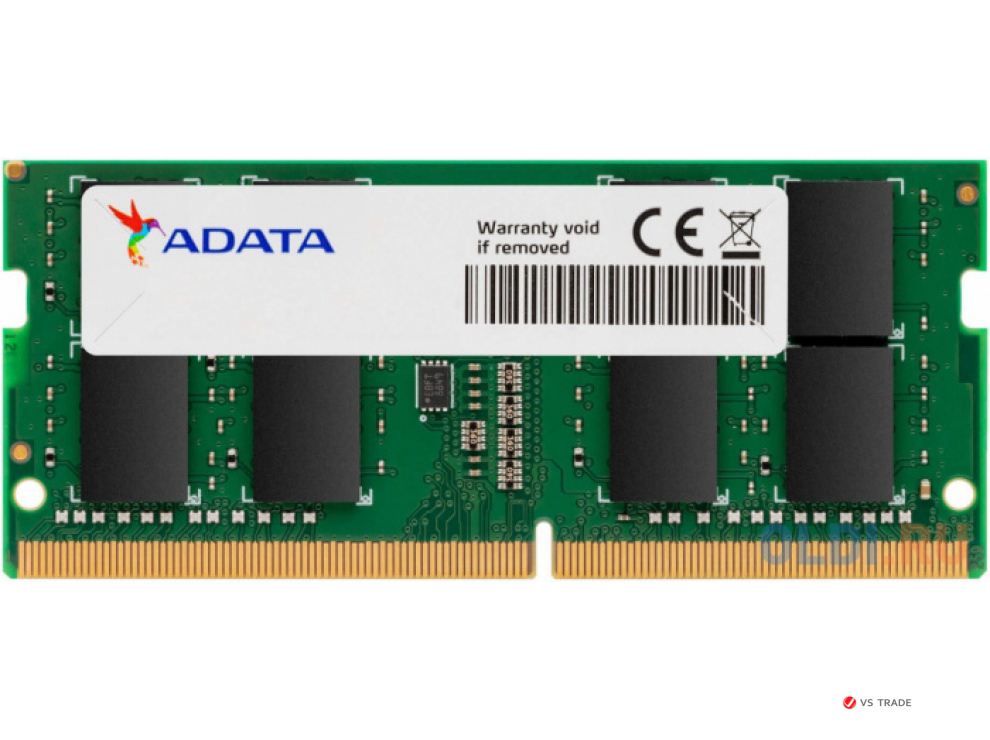 ОЗУ для ноутбука ADATA 8Gb/3200MHz DDR4 SO-DIMM, CL22, 1.2v, AD4S32008G22-SGN