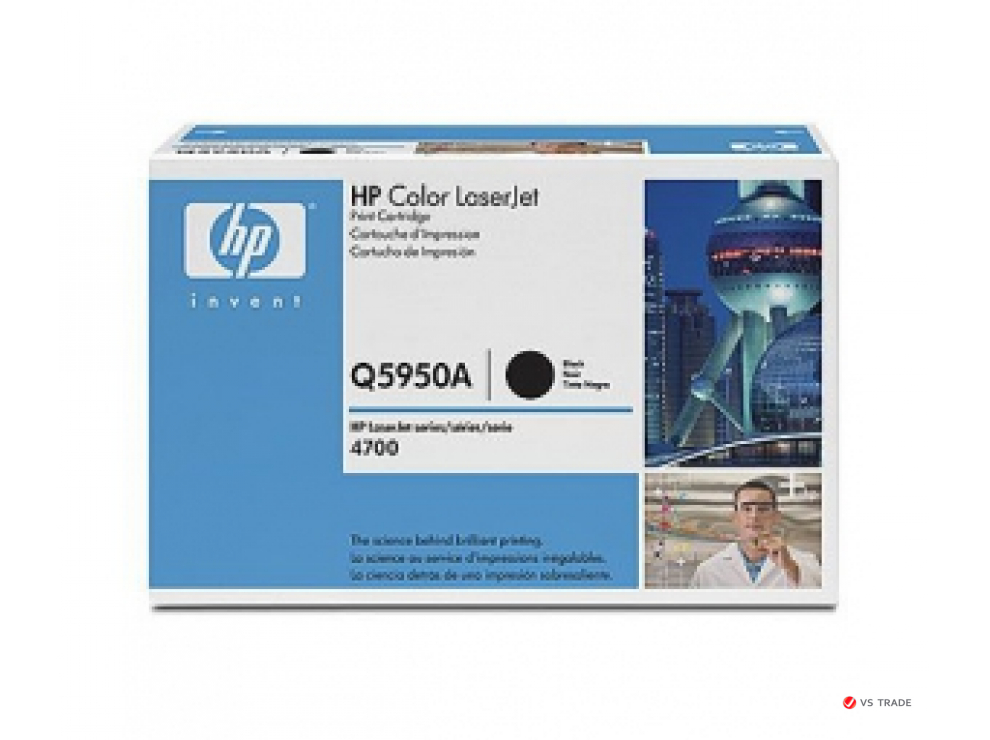 Картридж HP Q5950A, Чёрный, На 11000 страниц для HP Color LaserJet 4700