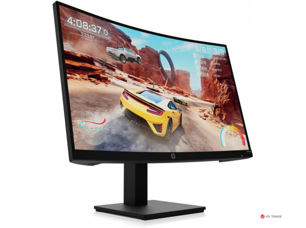 Монитор HP 32H02AA X27qc Gaming 27" VA,QHD 165Hz,350cd/m2,H178°/V178°,3000:1,1ms,HDMI,DP,Curv1500R,Black