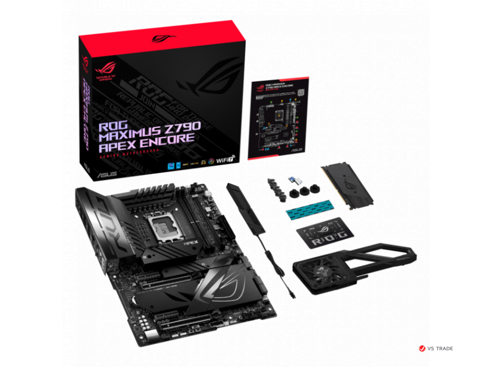 Сист.плата ASUS ROG MAXIMUS Z790 APEX ENCORE, Z790, 1700, 1xDIMM2, 2xDDR5, 2xPCI-Ex16, PCI-Ex4, 5xM.2, 4xSATA, WIFI7,BOX