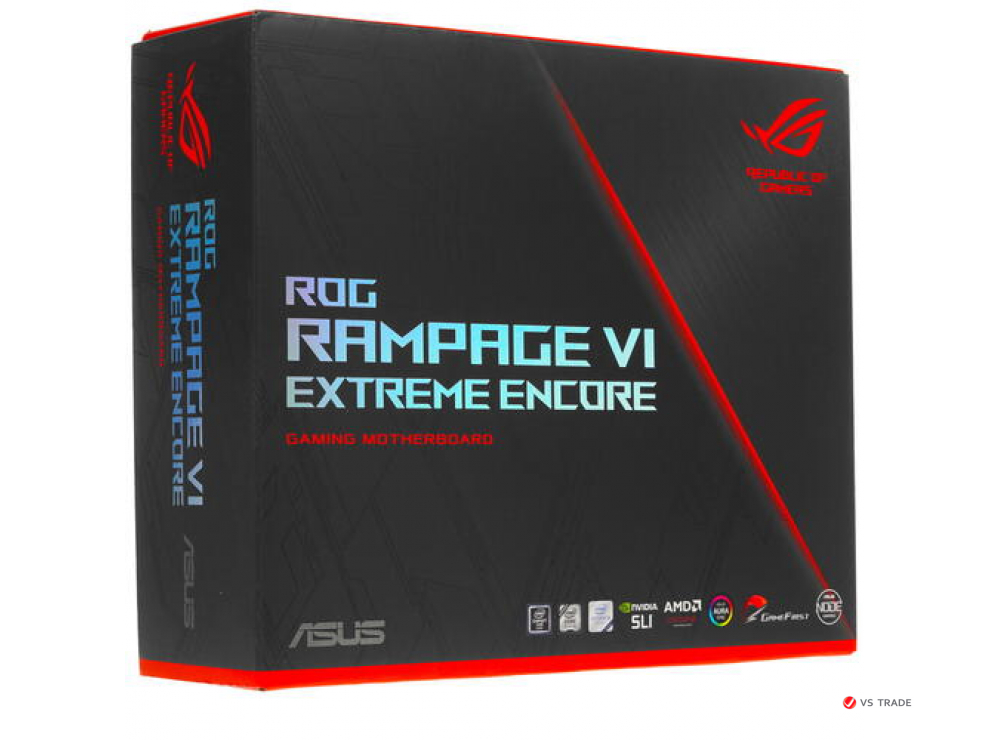 Сист. плата Asus ROG Rampage VI Extreme Encore, X299, S2066, 8xDIMM DDR4, Wi-Fi 6 (802.11ax), Ethernet 10 Гбит/с