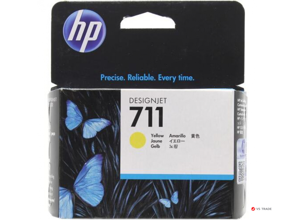 Картридж струйный HP CZ132A (711), желтый на 29мл, HP Designjet T120, HP Designjet T520