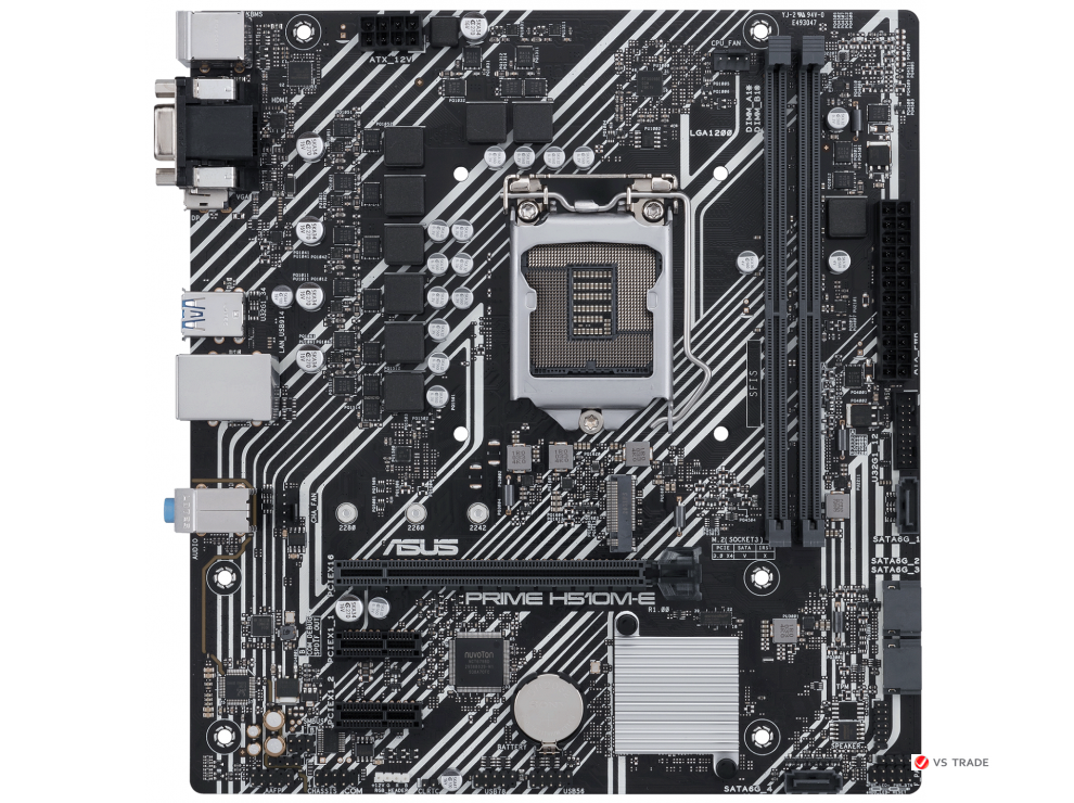 Сис. плата Asus PRIME H510M-E, H510, S1200, 2xDIMM DDR4, 1xPCI-E x16, 2xPCI-E x1, M.2, 4xSATA, DSub, DP, HDMI, mATX