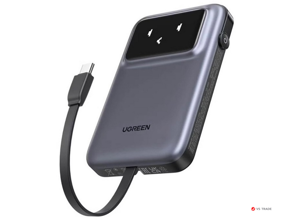 Пауэрбанк UGREEN PB511 35603B 10000mAh 30W/2*Type-C +USB-A Fast Charging