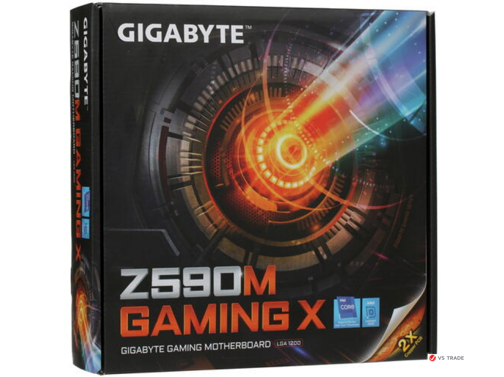 Сист. плата Gigabyte Z590M GAMING X, Z590, 1200, 4xDIMM DDR4, 2xPCI-E x16, PCI-Ex1, M.2, 6xSATA, HDMI, DP, WIFI6, BOX